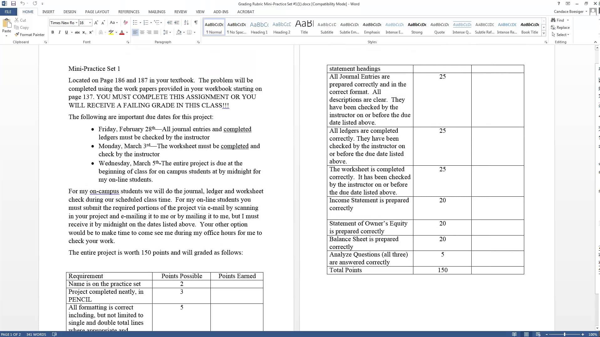 Accounting Practice Worksheet Spreadsheet Templates for Busines