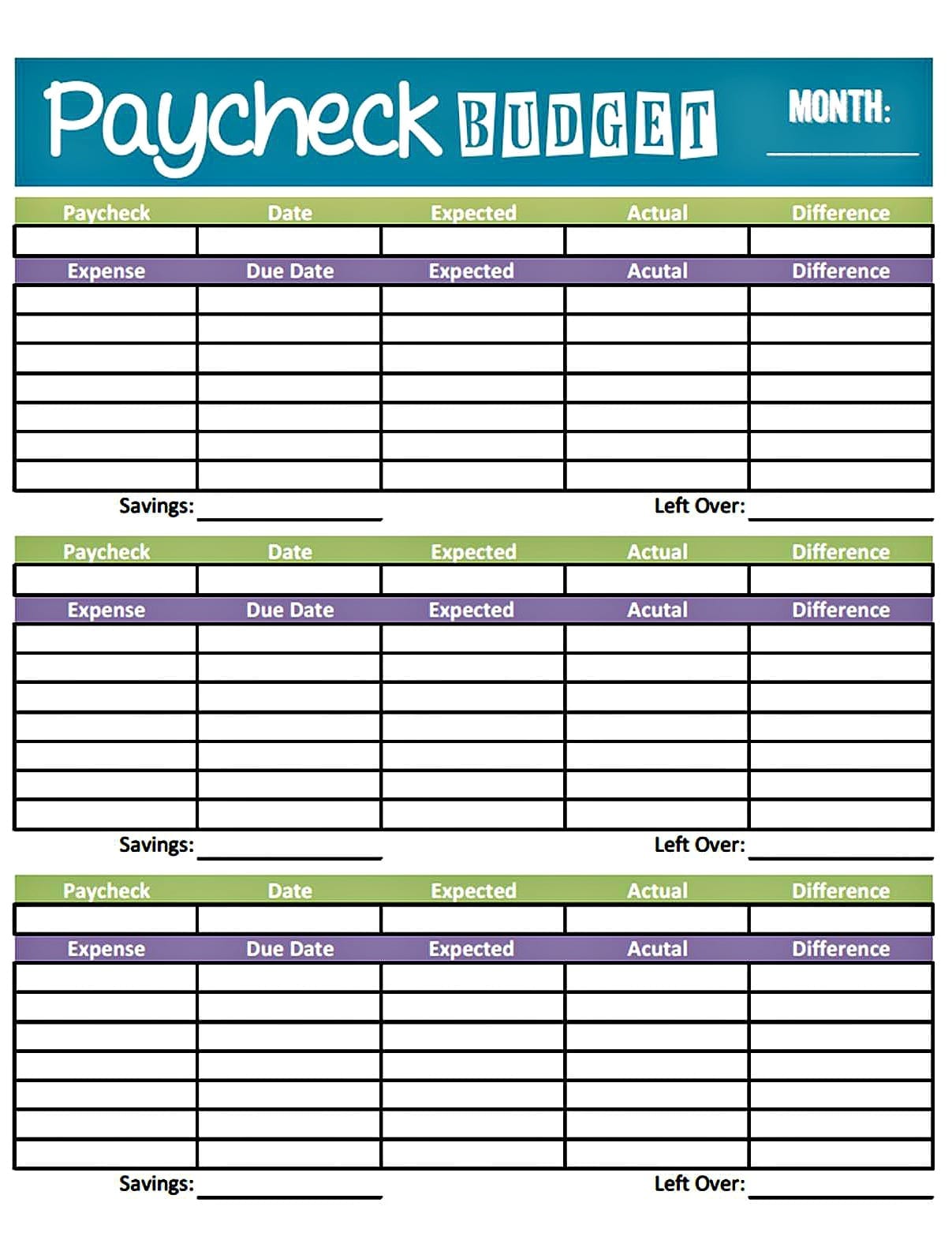 Monthly Budget Form Fillable Free Monthly Budget Spreadsheet Template