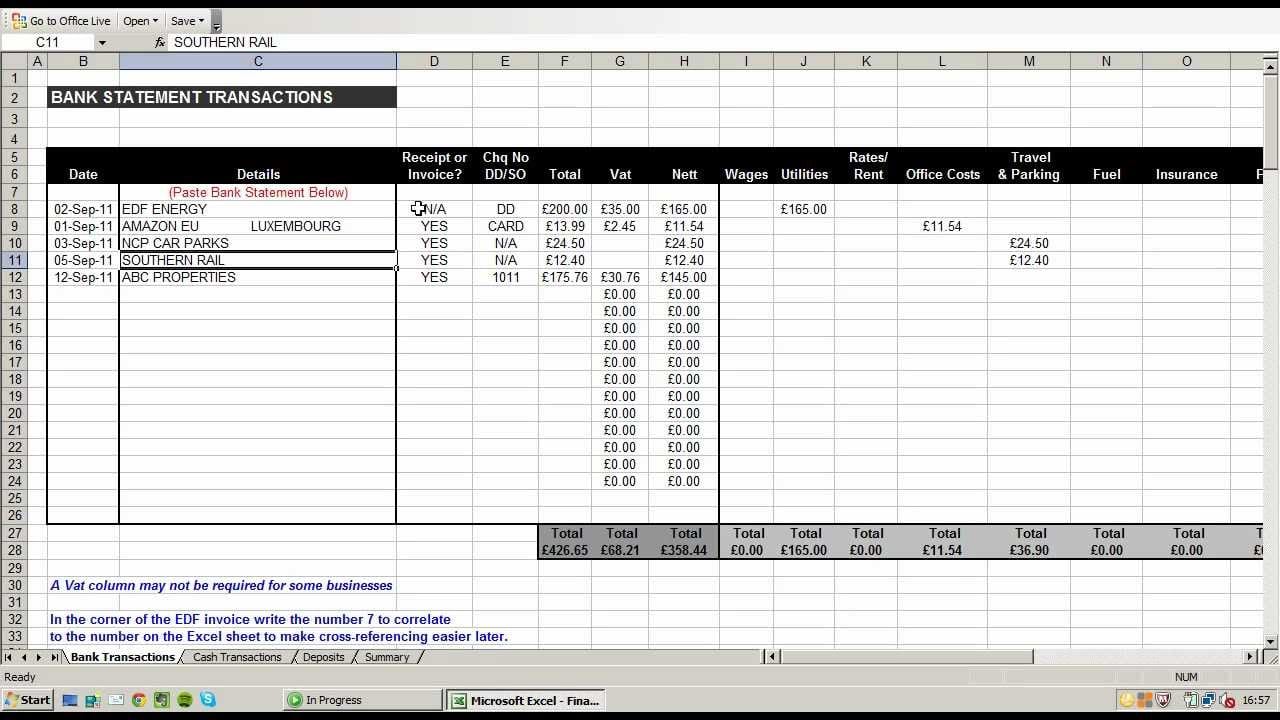 Excel Template For Small Business Expenses