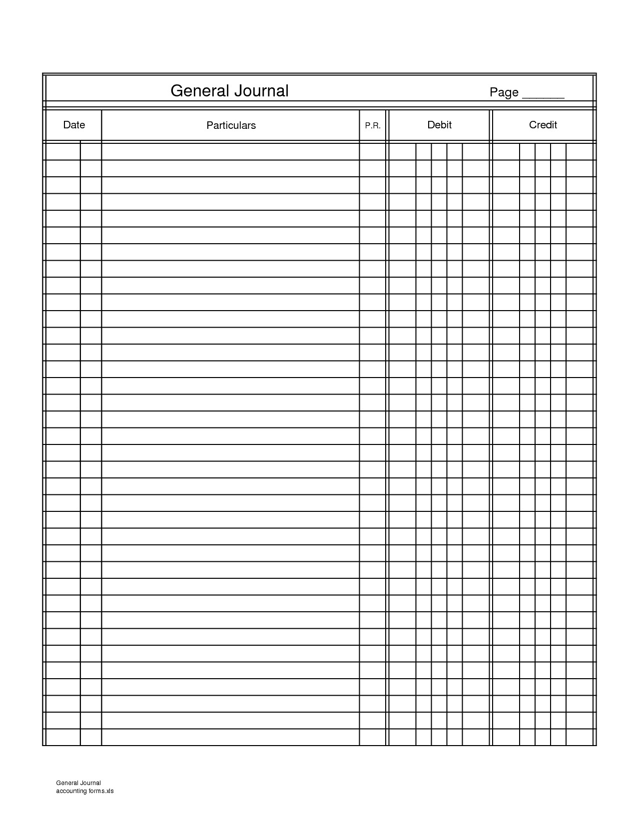 Accounting Journal Template Spreadsheet Templates for Business