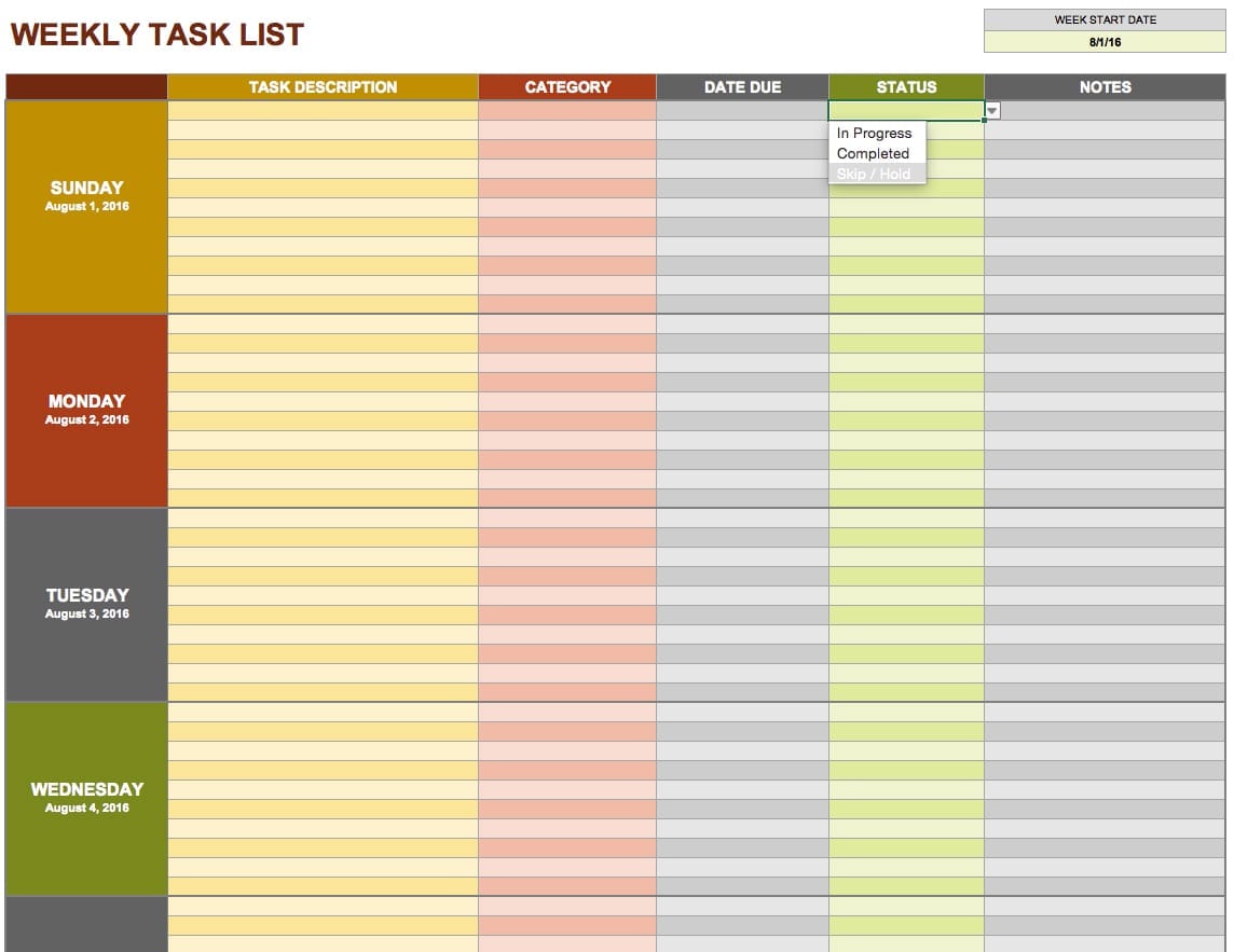 Task Spreadsheet Template Task Spreadsheet Spreadsheet Templates For Busines Excel Spreadsheet 5790