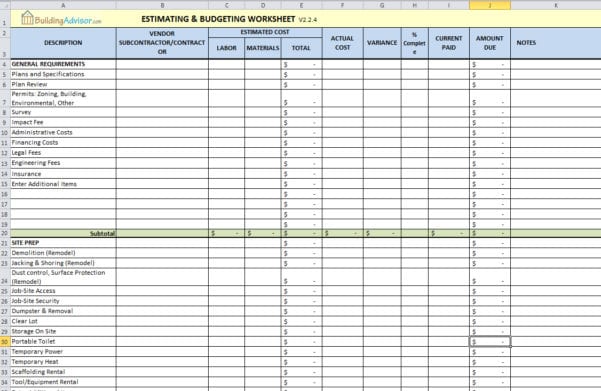 Excel Sheets Cost Estimation Civil Engineering Estimate Spreadsheet Template Spreadsheet Templates for Business Estimate Spreadshee