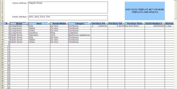 tracking inventory in excel