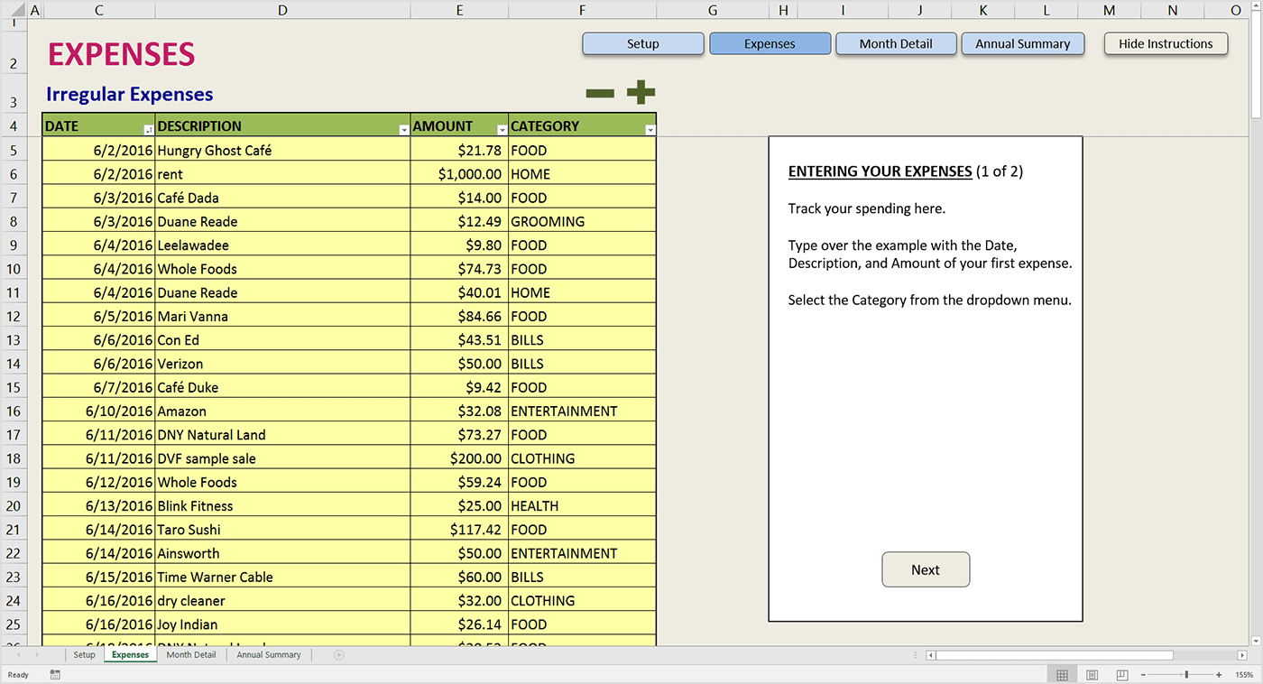 Expense Worksheet Excel Excel Spreadsheet Template For Expenses