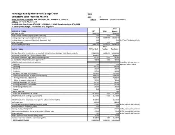 cost savings template excel