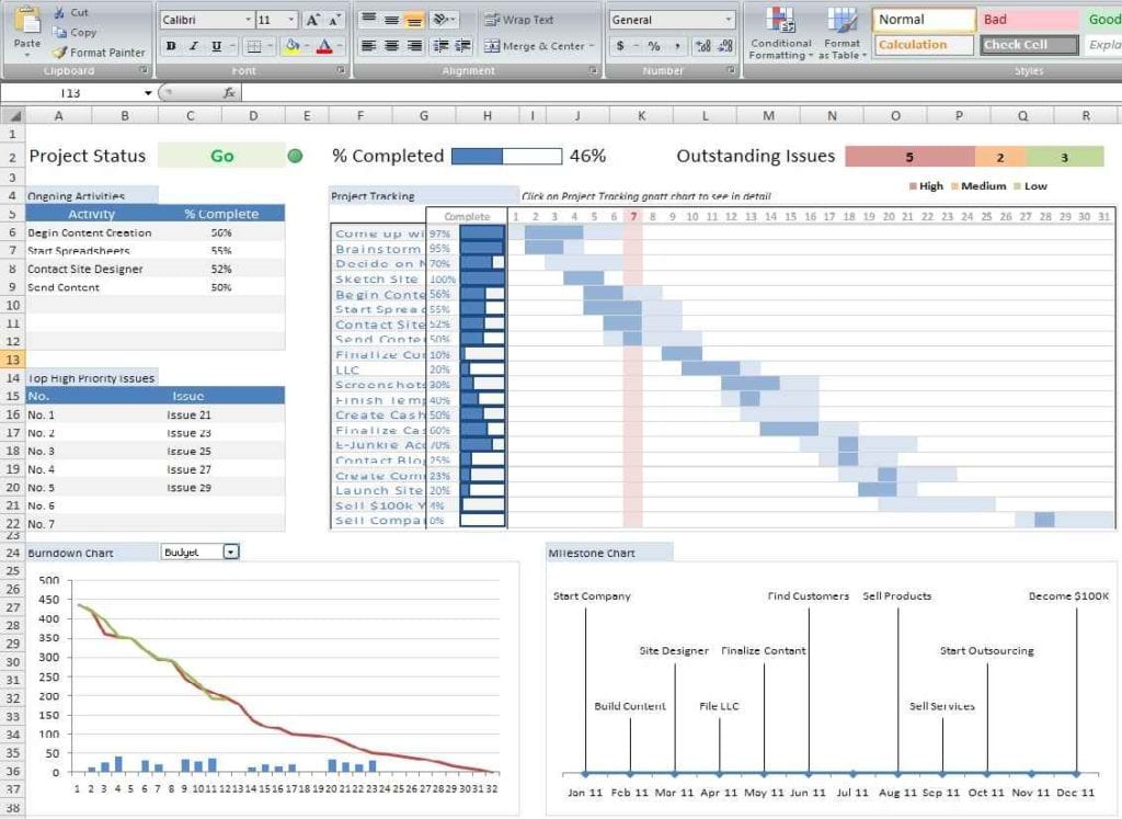 Project Management Template Excel Db Excel Riset