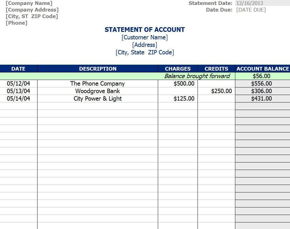 Excel Accounting Template Free Download