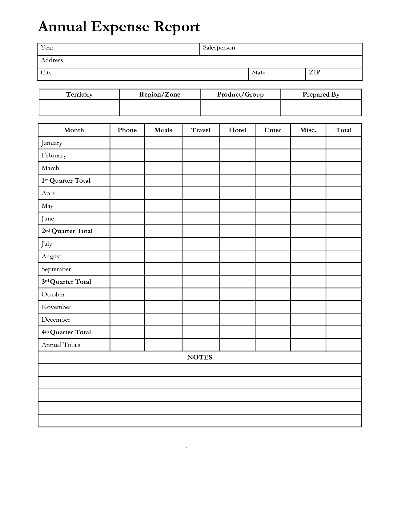 Monthly Expense Report Template 6 Excelxo 10168 Hot Sex Picture 3822