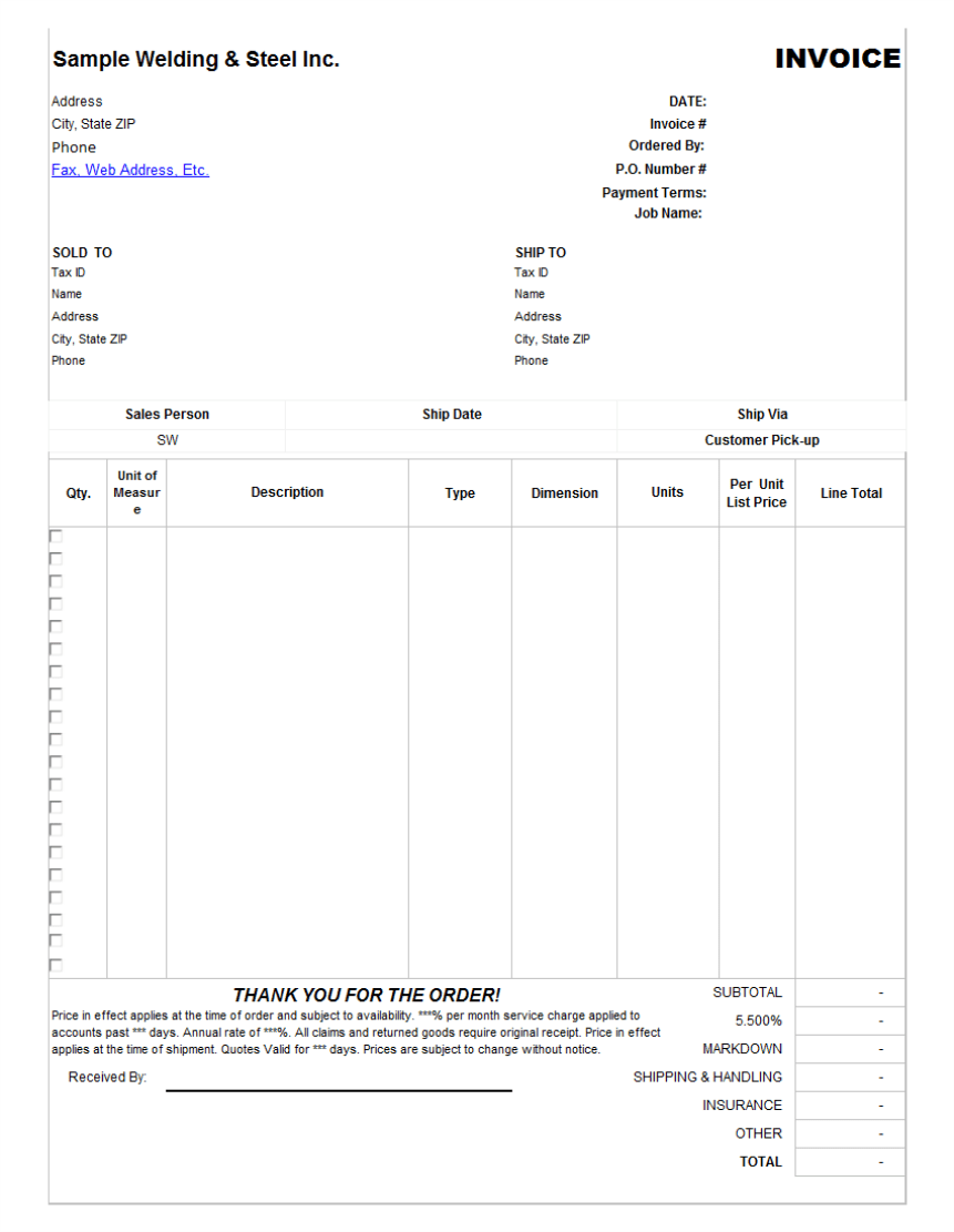 Trucking Invoice Template Spreadsheet Templates for Busines Freight