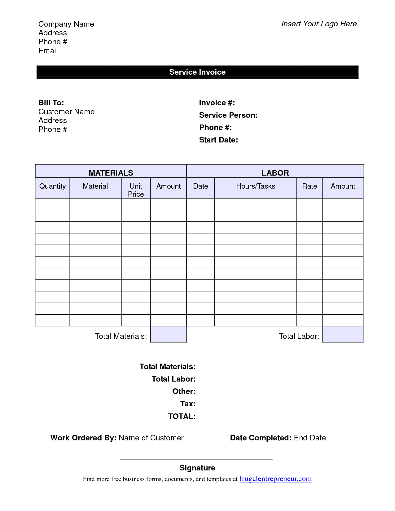 general-labor-invoice-spreadsheet-templates-for-busines-labor-receipt-invoice-samples-labour