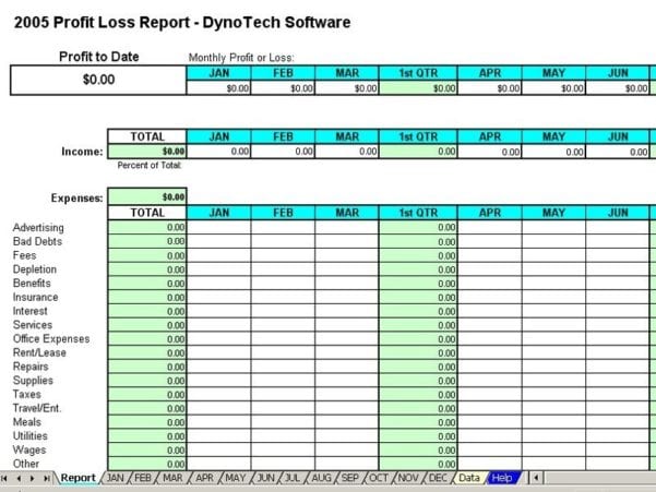 Excel Spreadsheet Template For Small Business