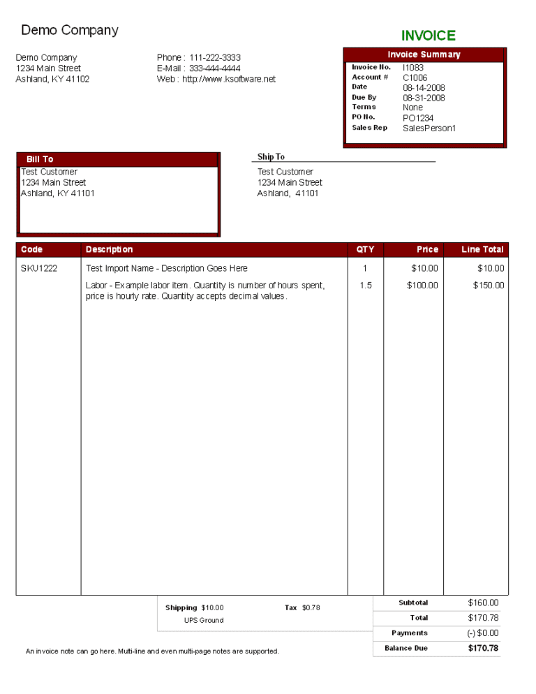 Professional Invoice Template Excel Excelxo