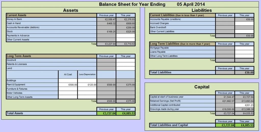 Accounting Spreadsheet Excel 1