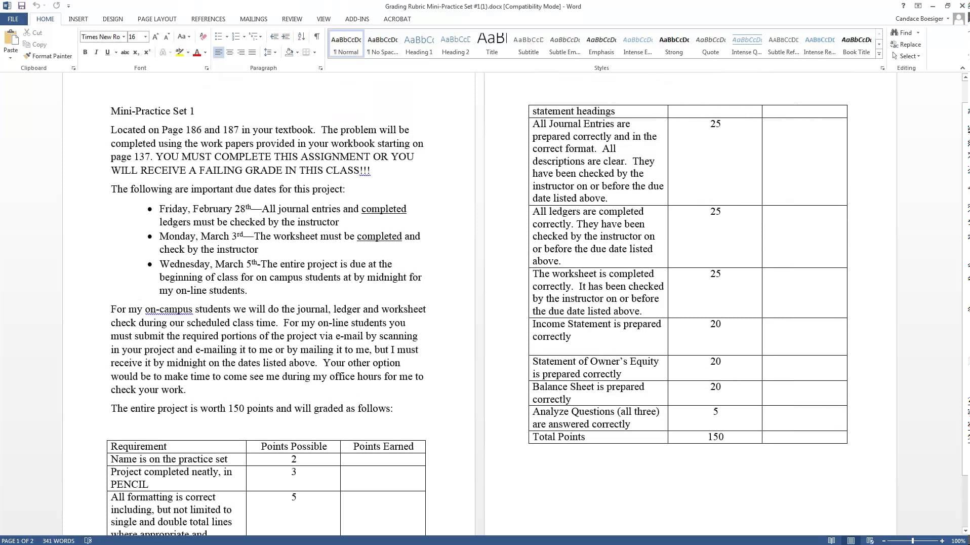 Accounting Practice Worksheet — excelxo.com