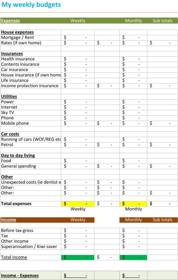 Business Spreadsheet Of Expenses And Income 1 1