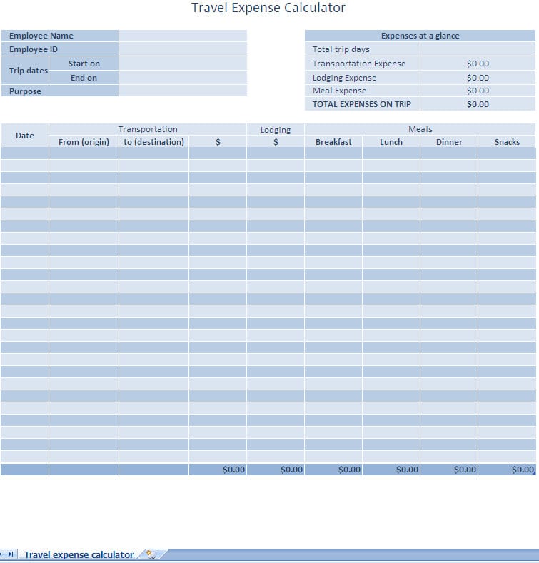 Simple Income and Expense Spreadsheet