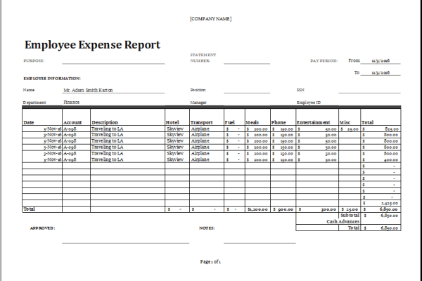 Accounting Excel Program 1