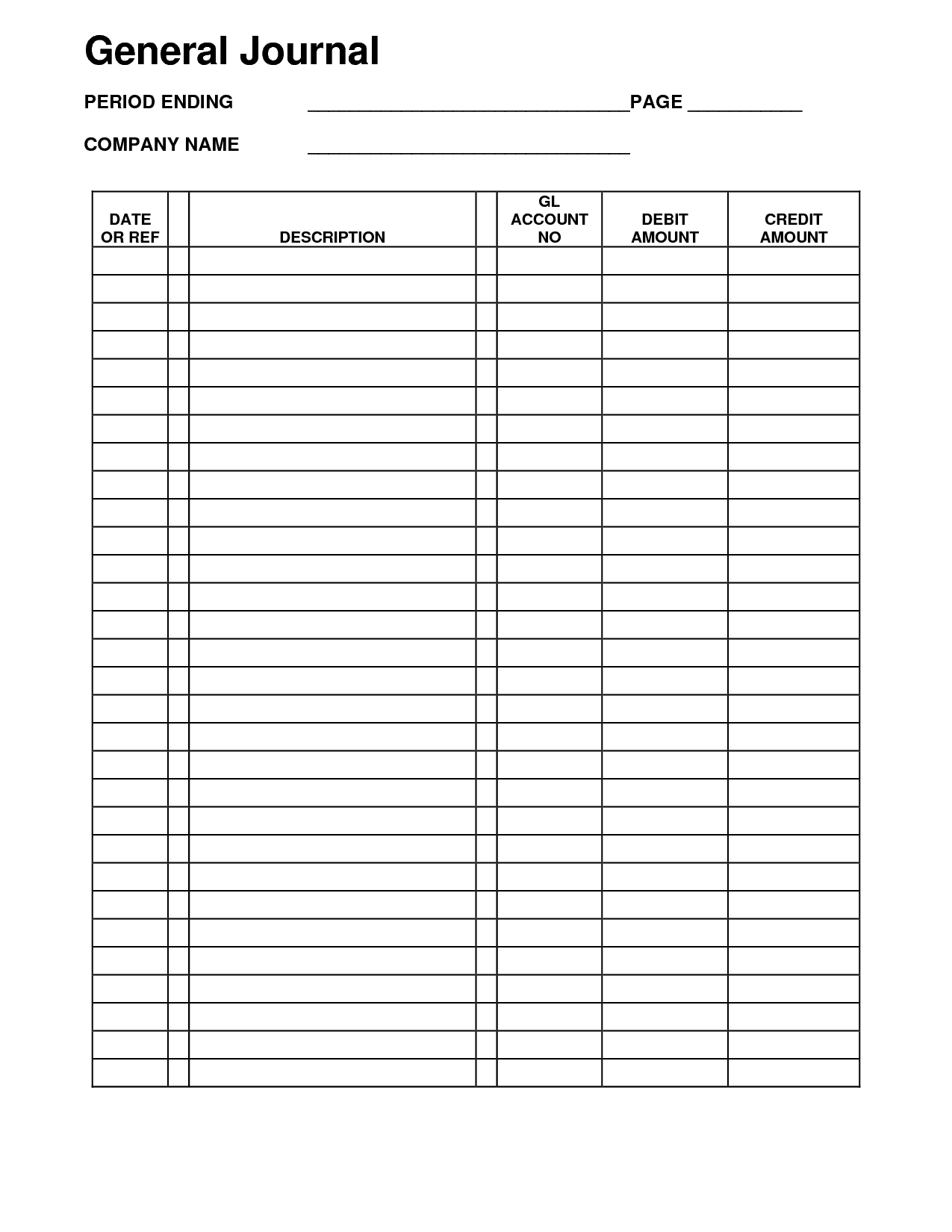 Accounting Journal Template Excel