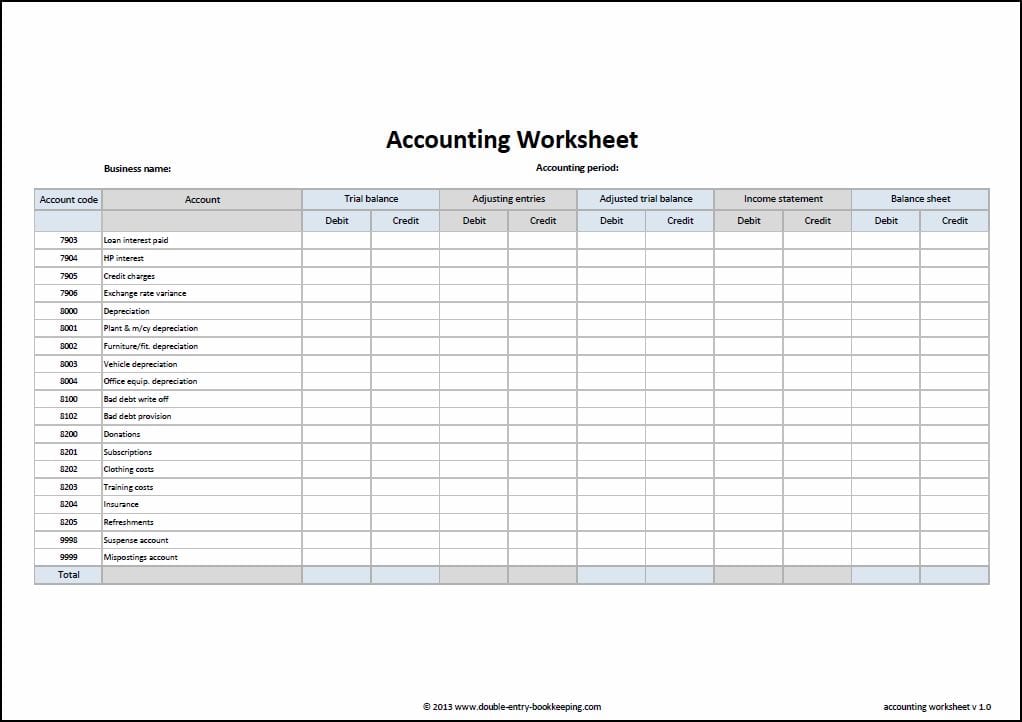 Free Excel Bookkeeping Templates —