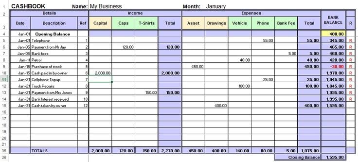 Excel Accounting Template For Small Business 4