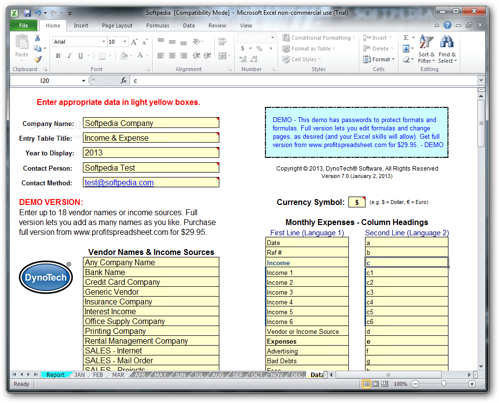 excel templates for small business free download