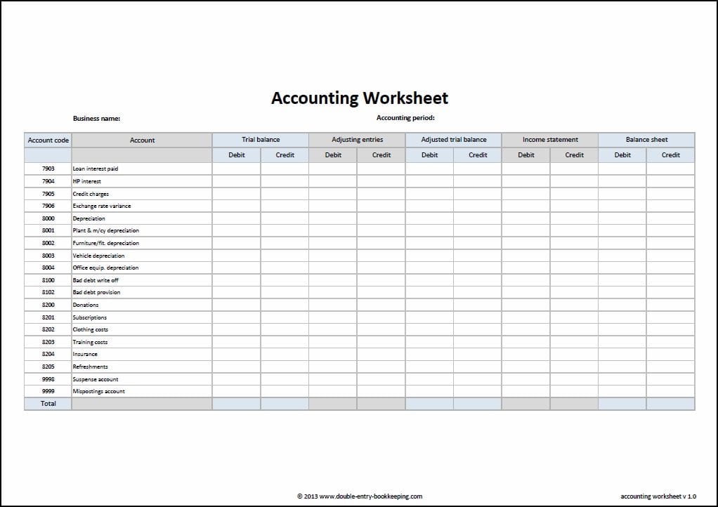 Free Bookkeeping Templates For Small Business