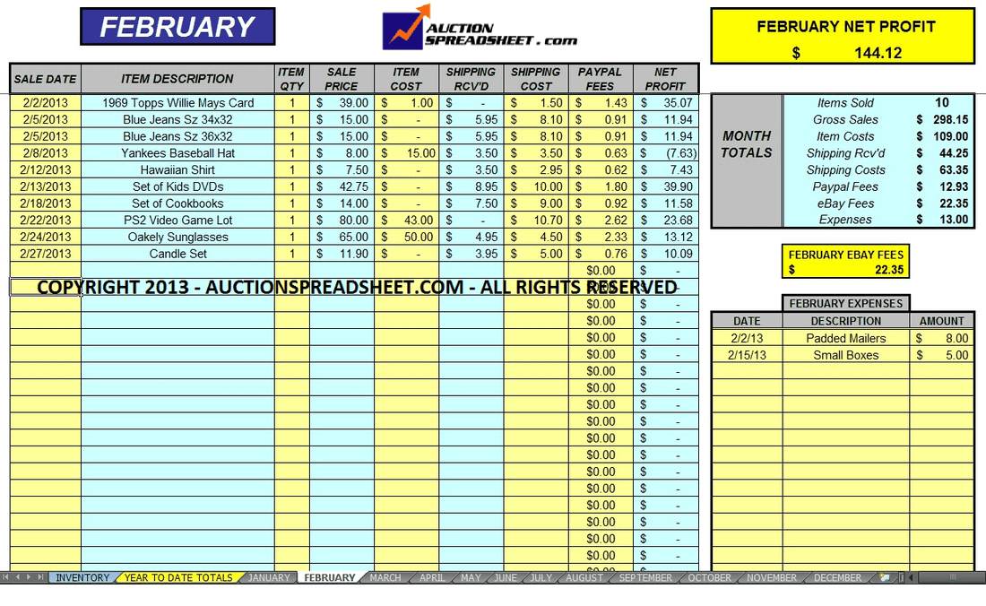 Free Simple Accounting Spreadsheet Small Business — 0360