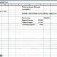 Income Statement Worksheet Example
