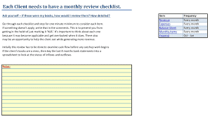 Monthly Bookkeeping Record Template