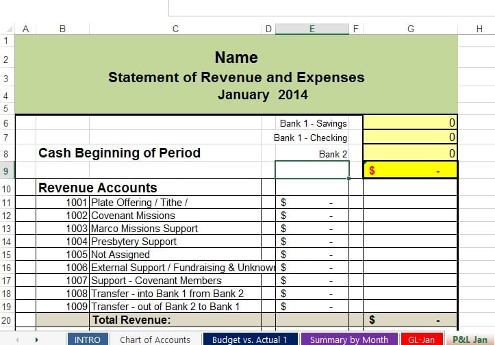 financial record keeping assignment