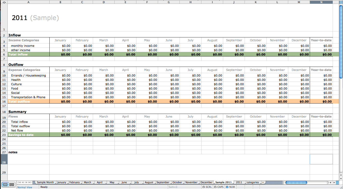 Free Excel Bookkeeping Templates —