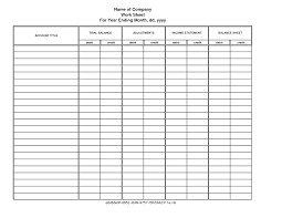 Blank Accounting Worksheets Excel