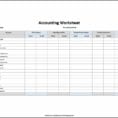 Easy Accounting Worksheets