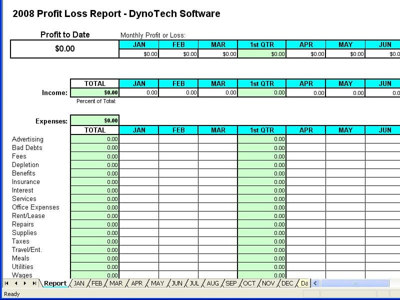 Example Of Bookkeeping Spreadsheet