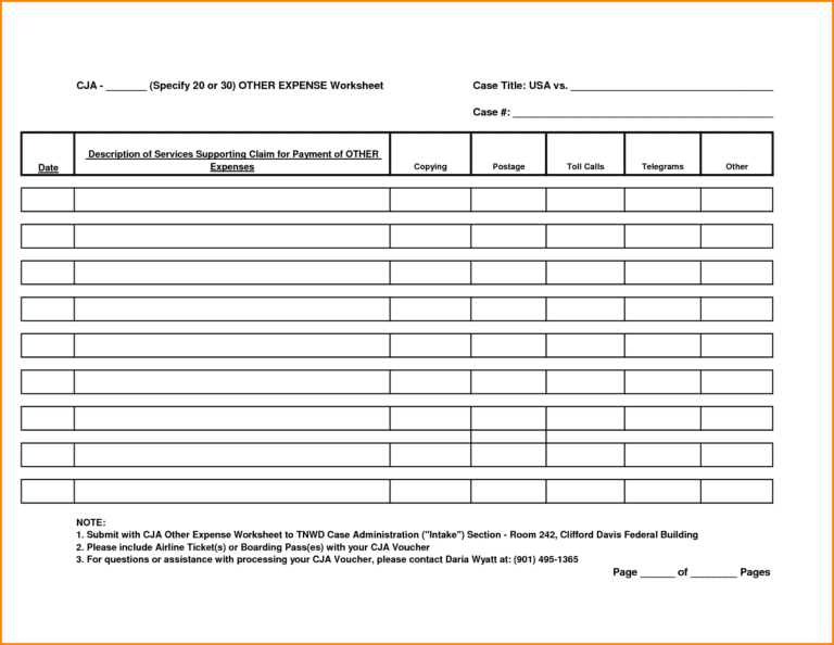 Expense Report Forms Printable — excelxo.com