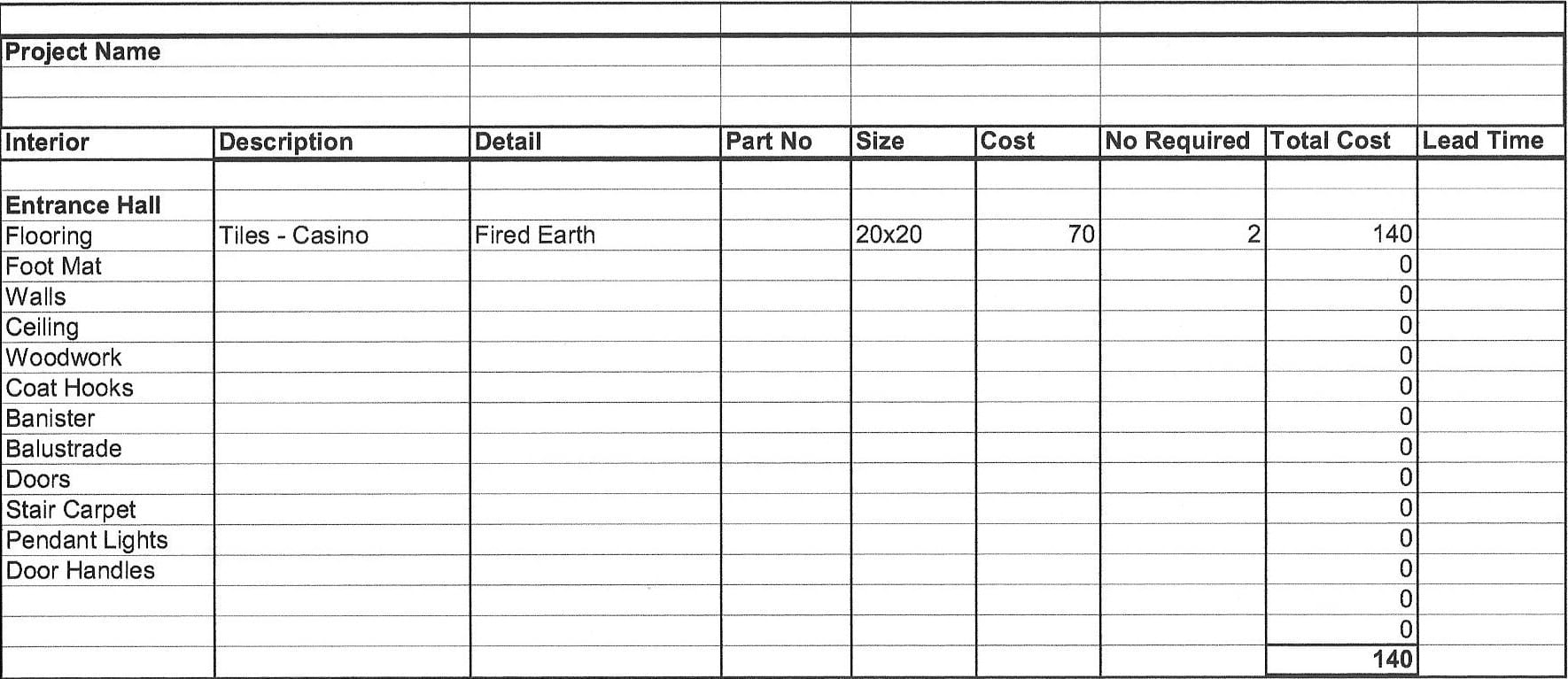 Free Job Cost Worksheet Template —