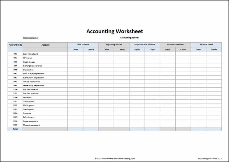 General Ledger Account Reconciliation Template — 6072