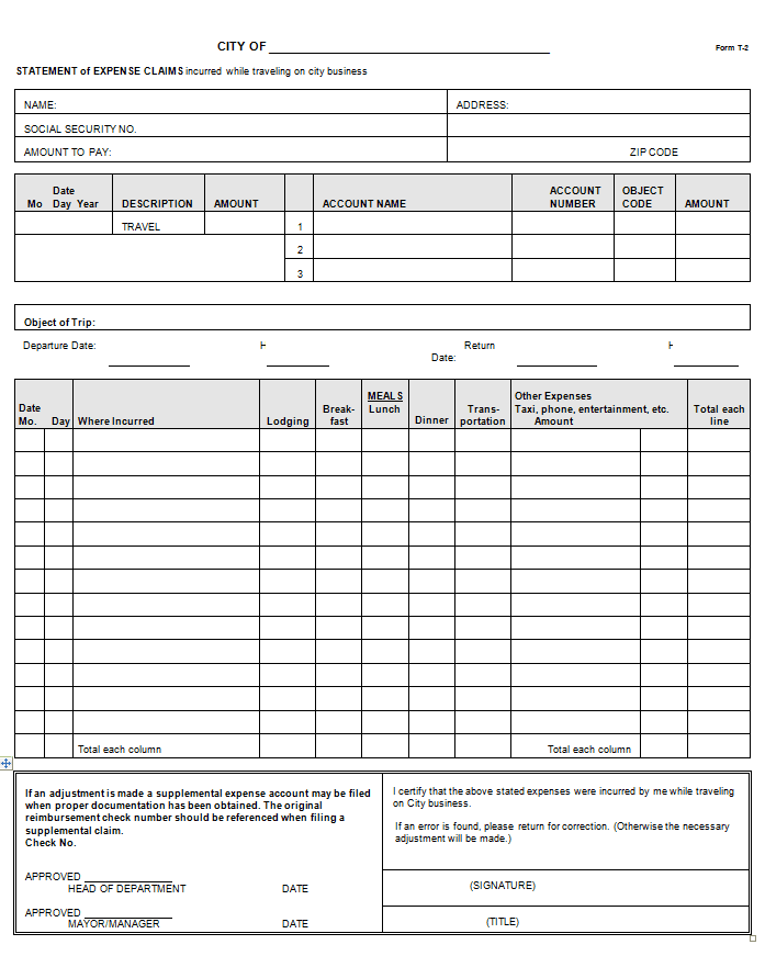 Income Statement For A Business