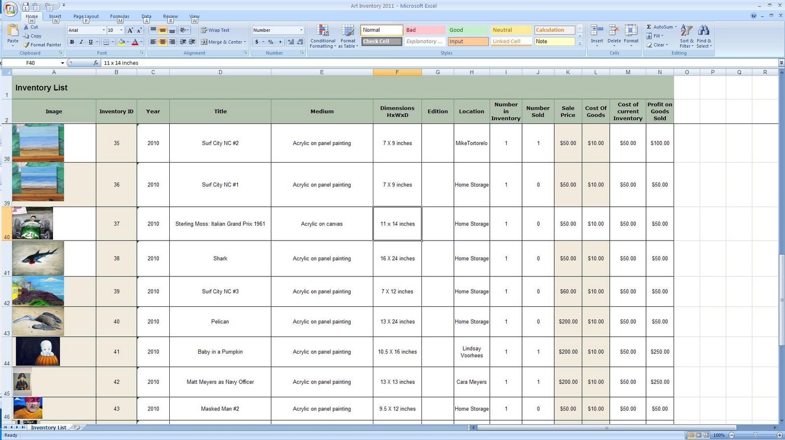 excel templates for home inventory