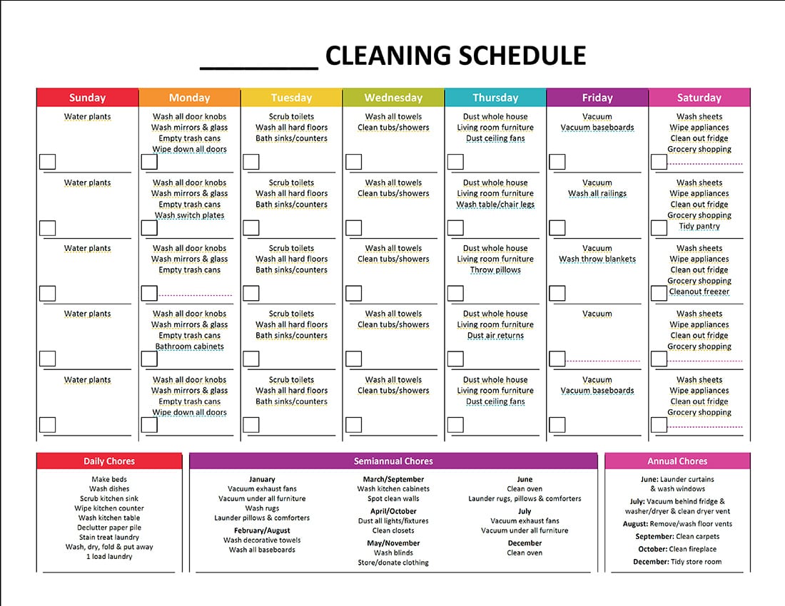 Schedule Templates For Employees Weekly