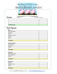 Simple Budget Worksheet PDF