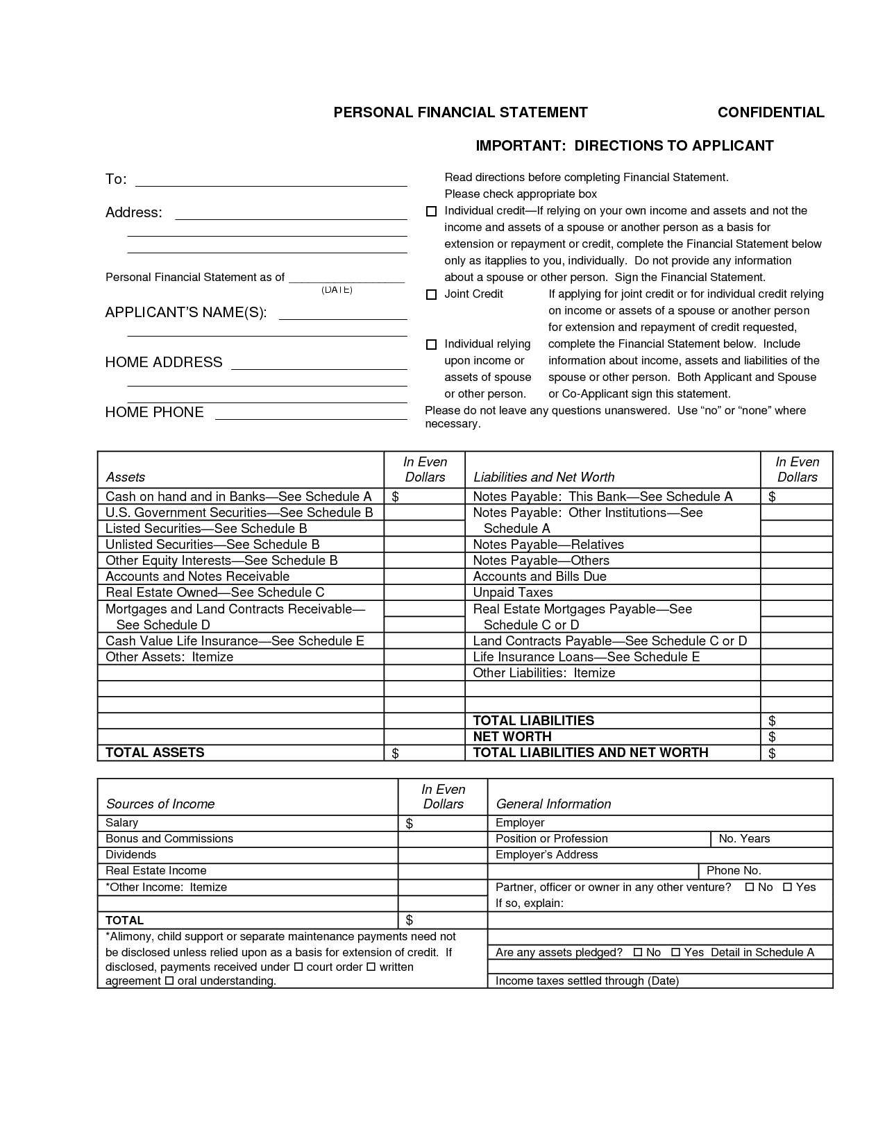 Small Business Financial Statements Examples