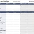 Spreadsheet for Monthly Expenses