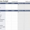 Spreadsheet For Monthly Expenses