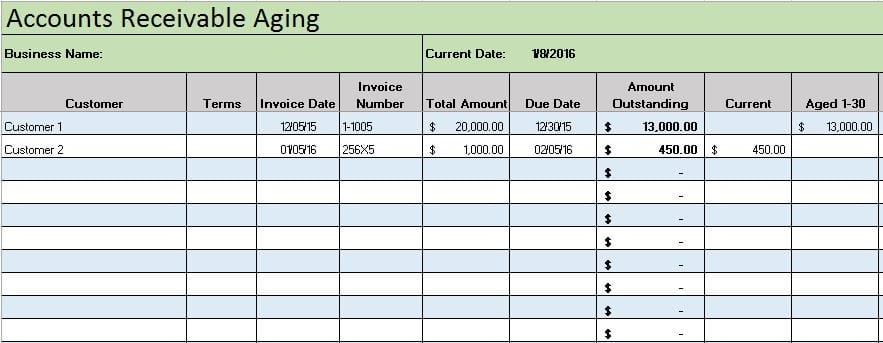 Accounting Worksheet Template Printable