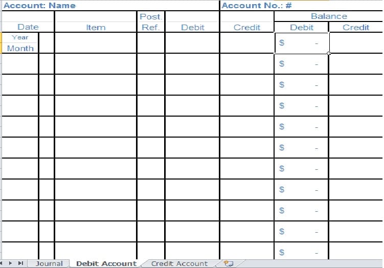 Bookkeeping Spreadsheet Template 2