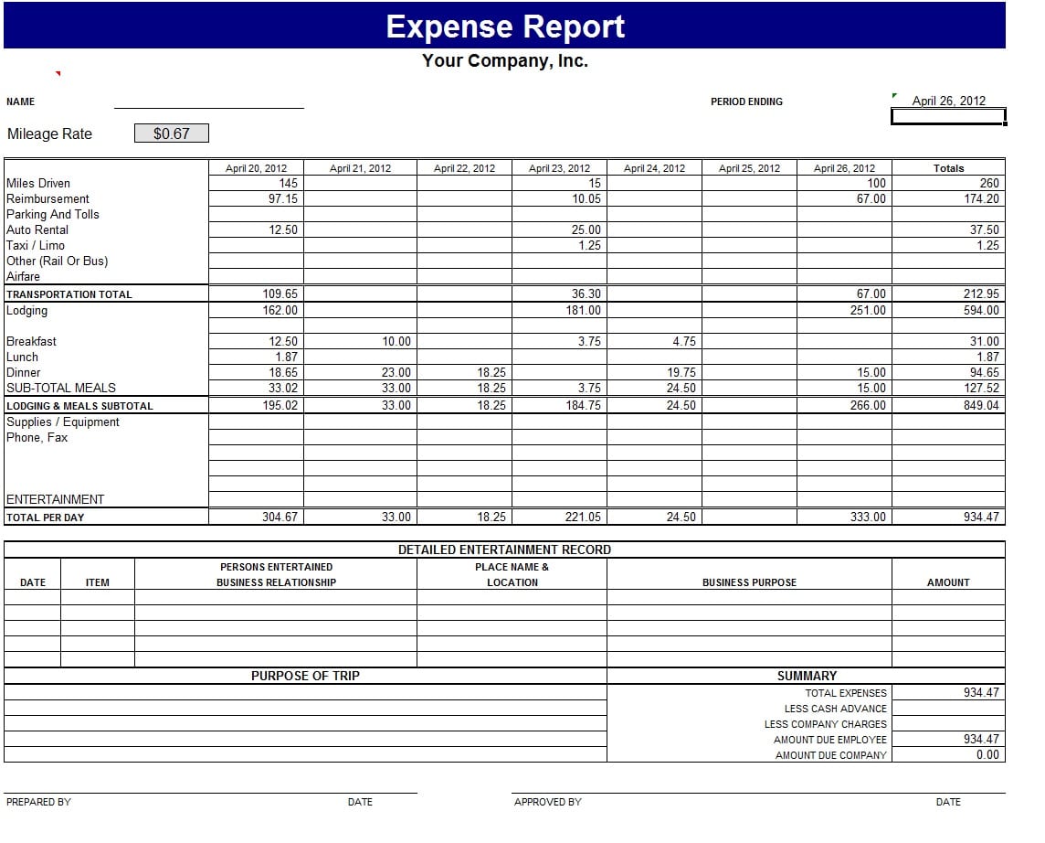 Bookkeeping Templates For Self Employed 5