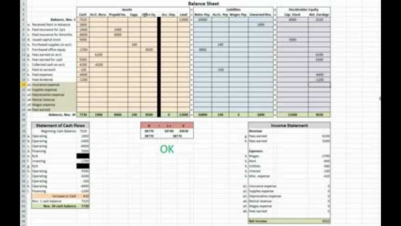 word bookkeeping template