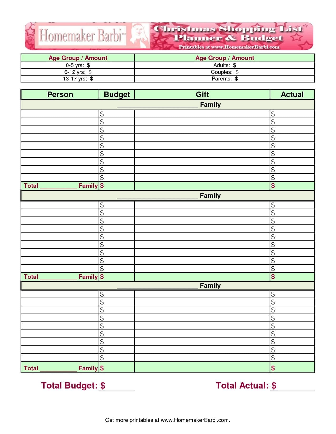 Budget Excel Spreadsheet