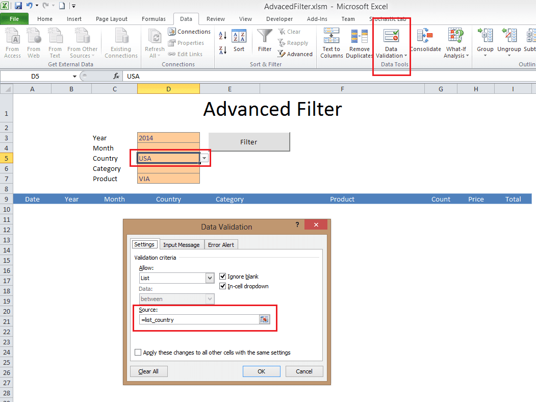 Advanced Excel Spreadsheet Templates —